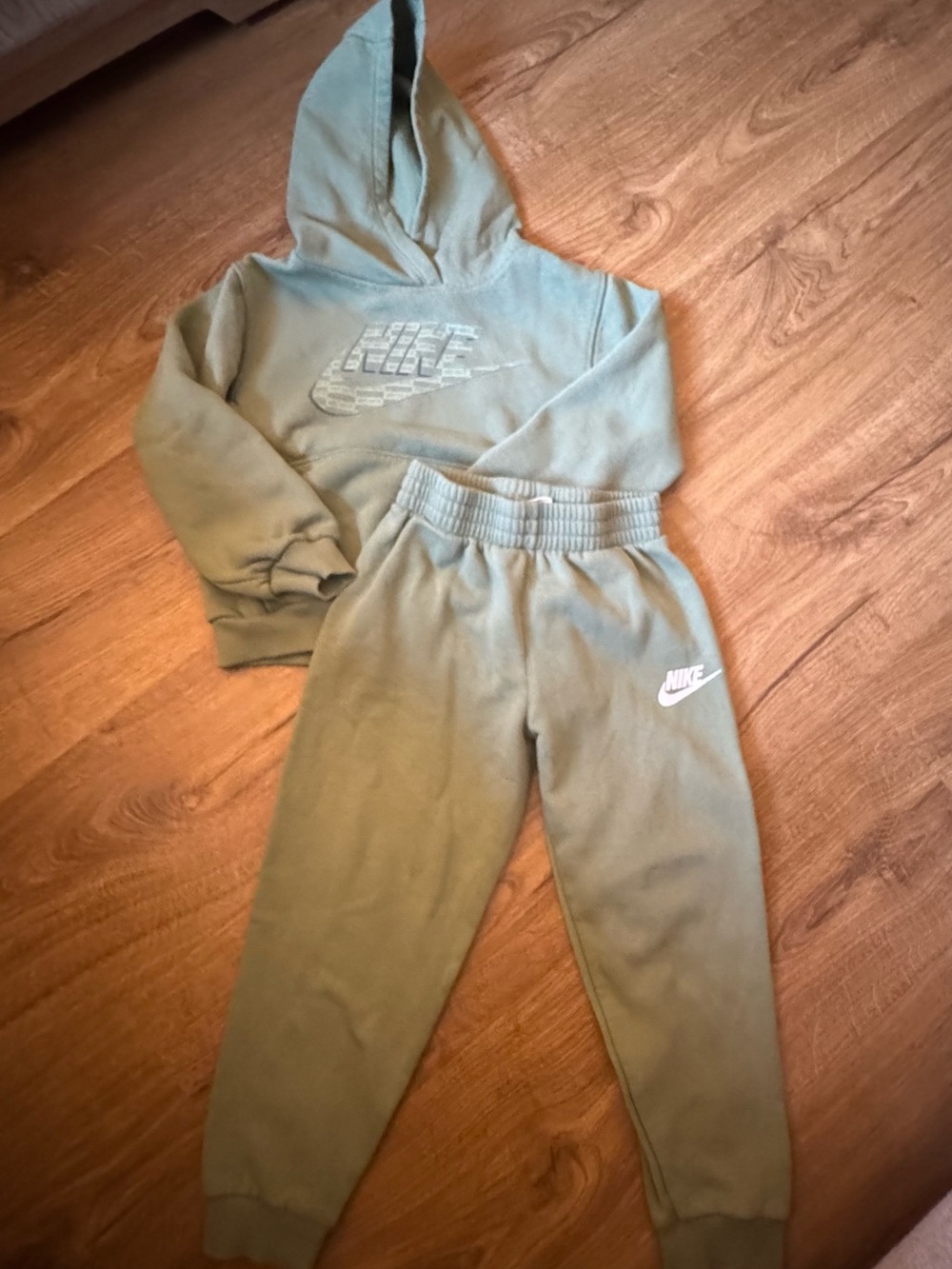 Nike Kids Olive Green Jogger Set (Size 6)